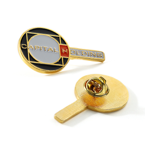 Metal Customized Gold Logo Racket Pin