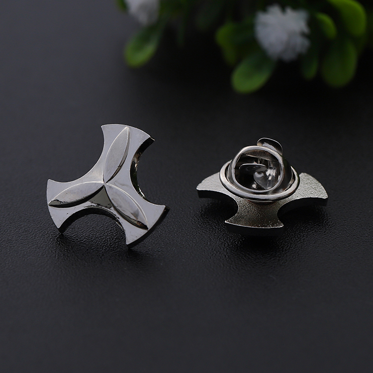 Die Struck Metal 3D Silver Windmill Pins