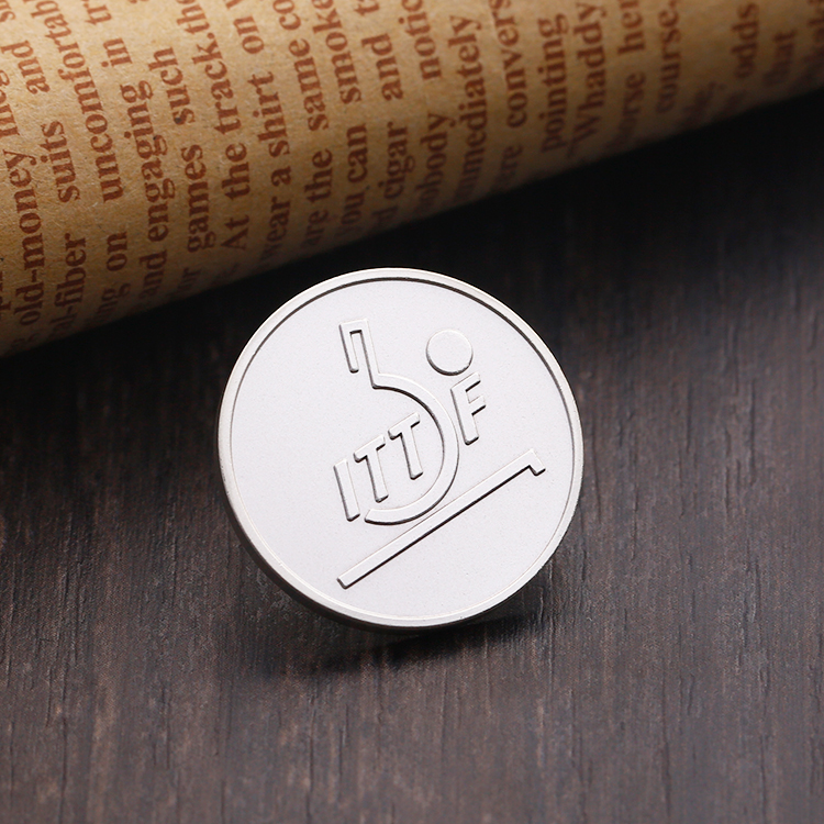 Die Struck Round Metal Silver Mint Proof Pin