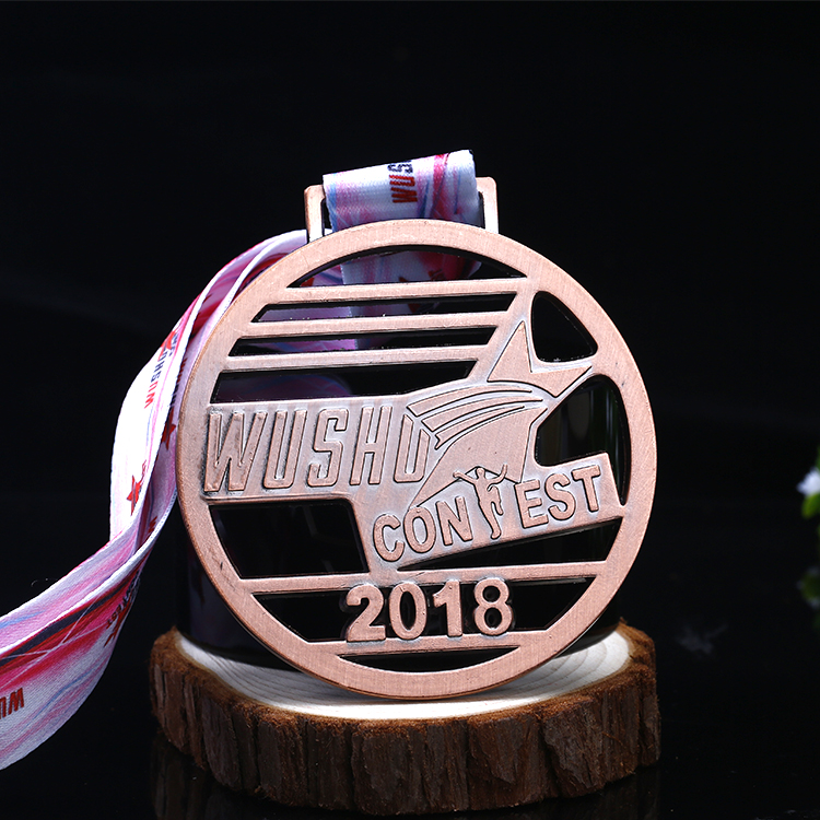 Custom Metal Hollow Shaped Wushu Medal for Sports