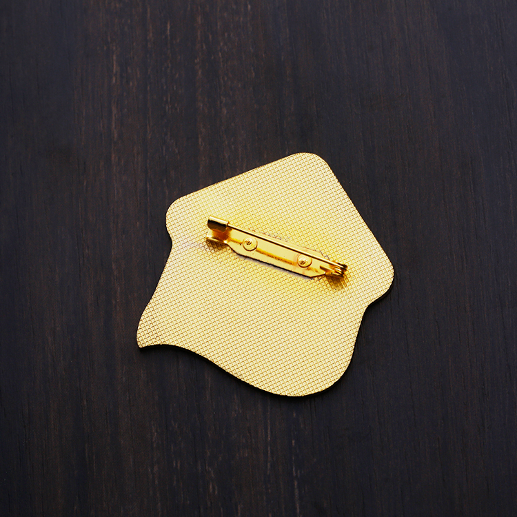 Metal Custom Hard Enamel Mirror Gold Pin
