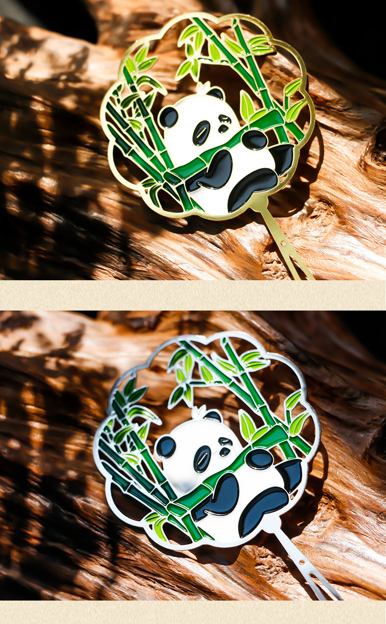 Customized Cool Cut Out Panda Bookmark for Decoration