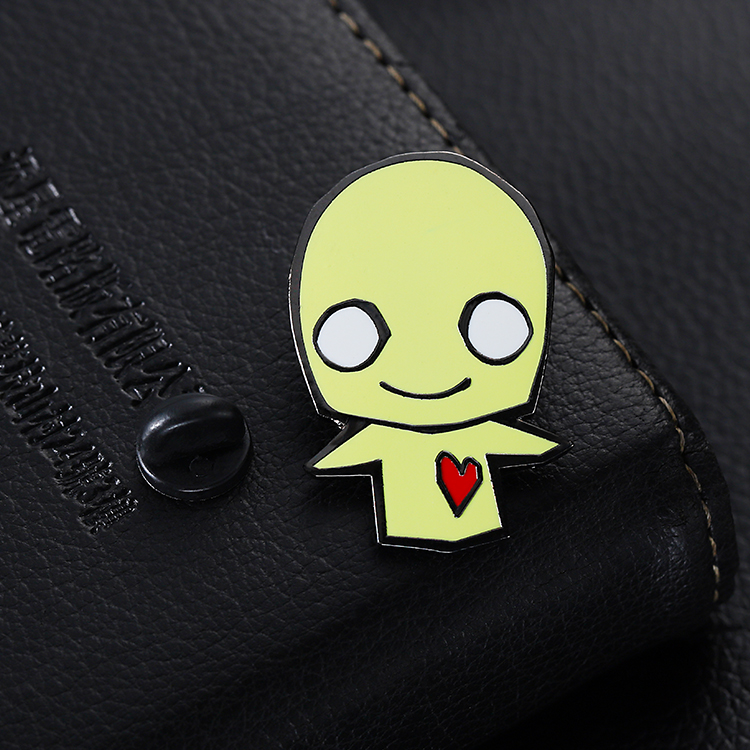 Metal Customized Black Pon And Zi Hard Enamel Pin