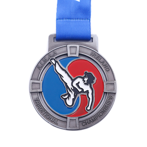 Cut Out Metal Silver AIMAA Ireland Martial Arts Medal for Champion