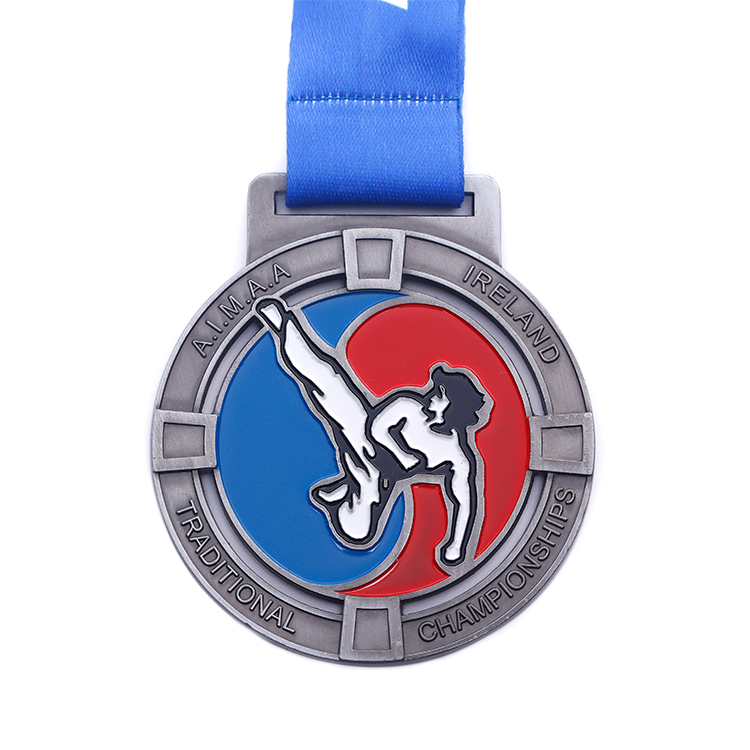 Cut Out Metal Silver AIMAA Ireland Martial Arts Medal for Champion