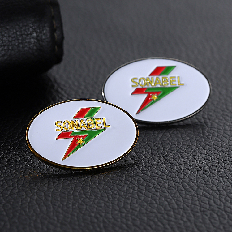 Metal Customized Gold Round Sonabel Pin