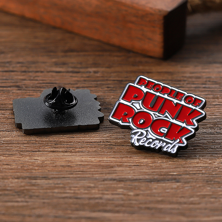 Metal Custom Black Punk Rock Pin