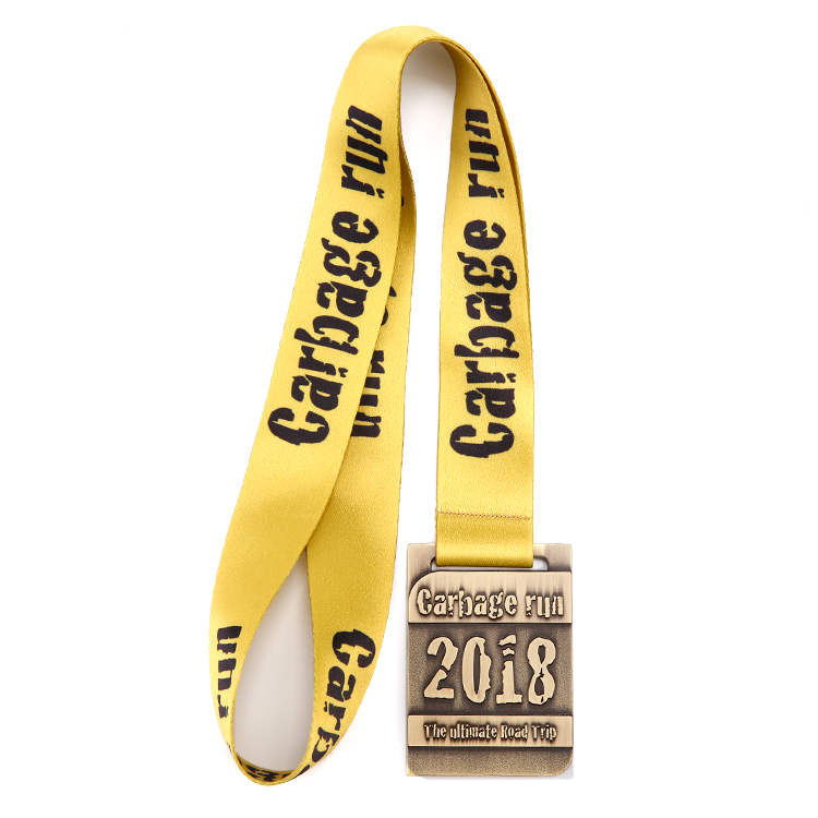Custom Metal Bronze Carbage Run Medal for Sports