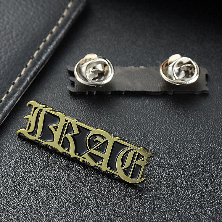 Metal Custom Soft Enamel Antique Letter Pin