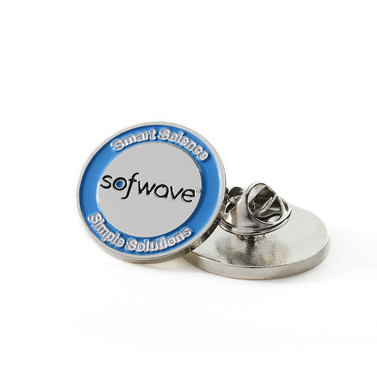 Metal Custom Silver Round Sofwave Pin