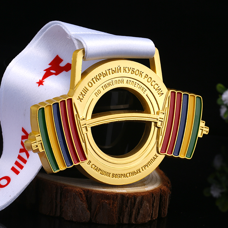 Custom High Quality Metal Gold Weightlift Medal for Athletes