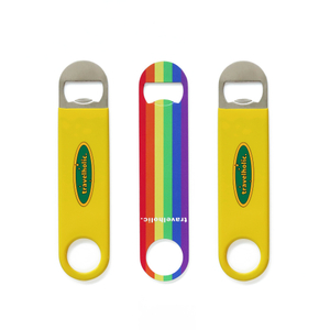 Custom Logo Flat Rainbow Beer Bottle Opener by UV Printing