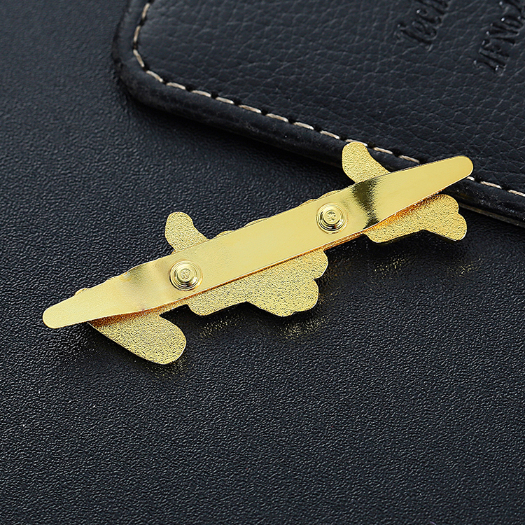 Custom Metal Gold Bag Tag with U Nail