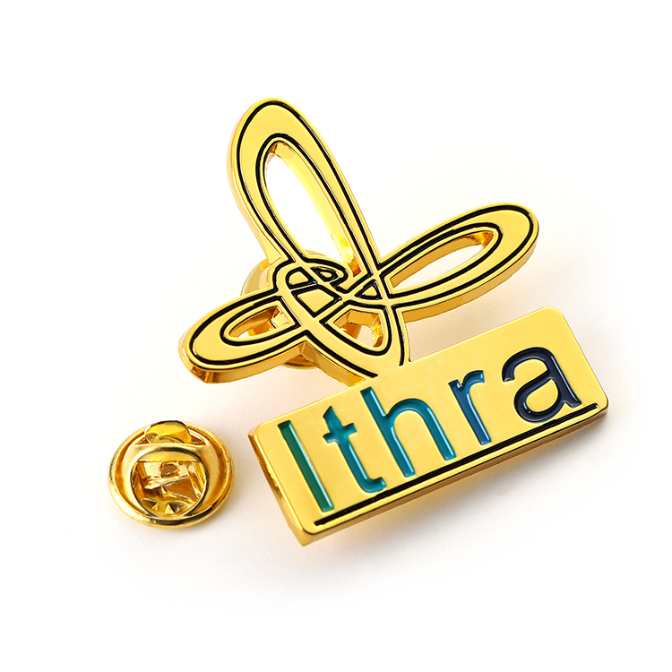 Metal Custom Gold Cut Out Ithra Pin