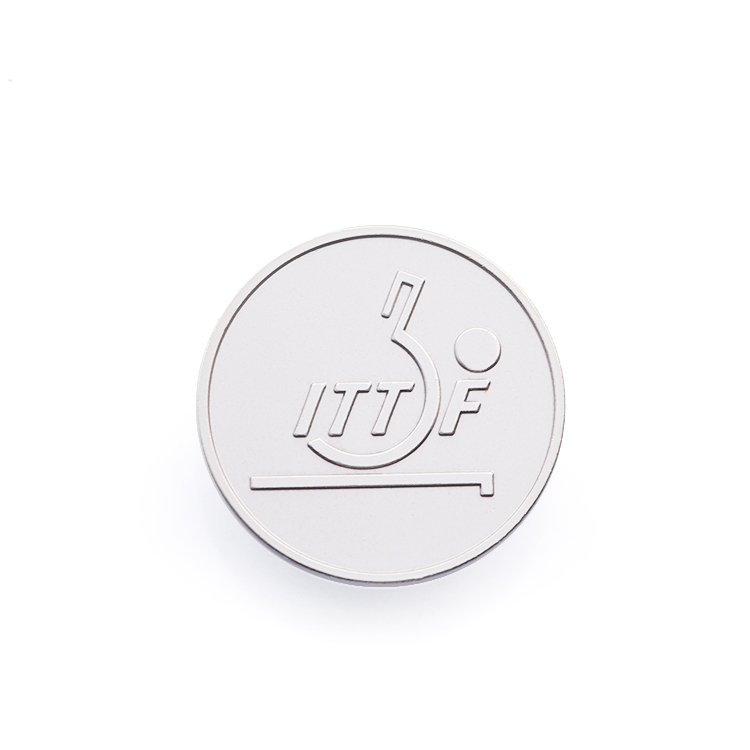 Die Struck Round Metal Silver Mint Proof Pin