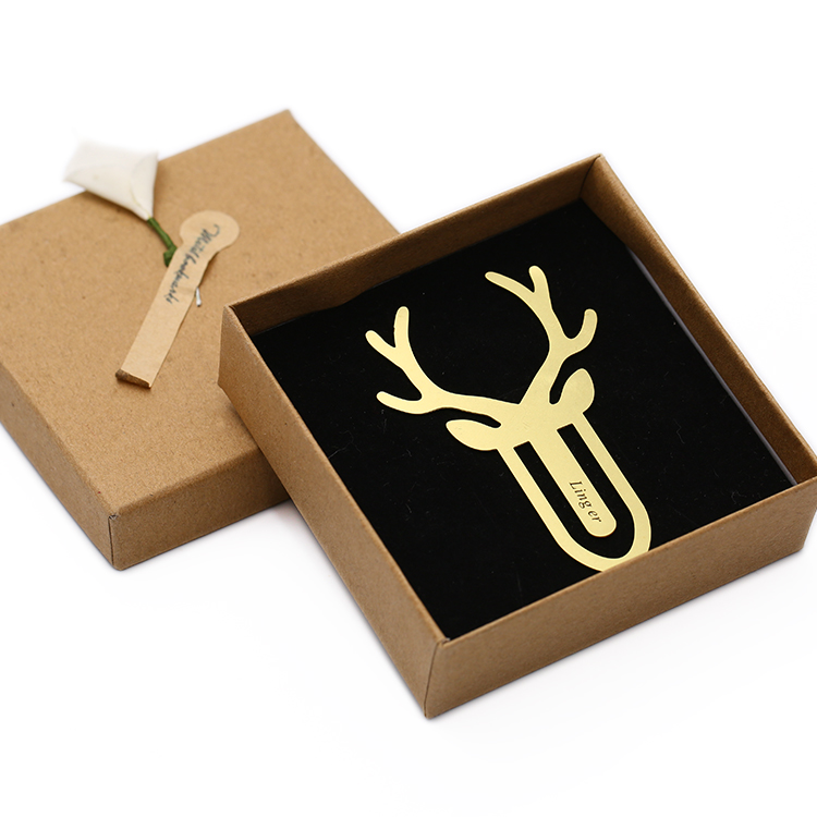 Customized Cool Christmas Deer Design Bookmark with Box