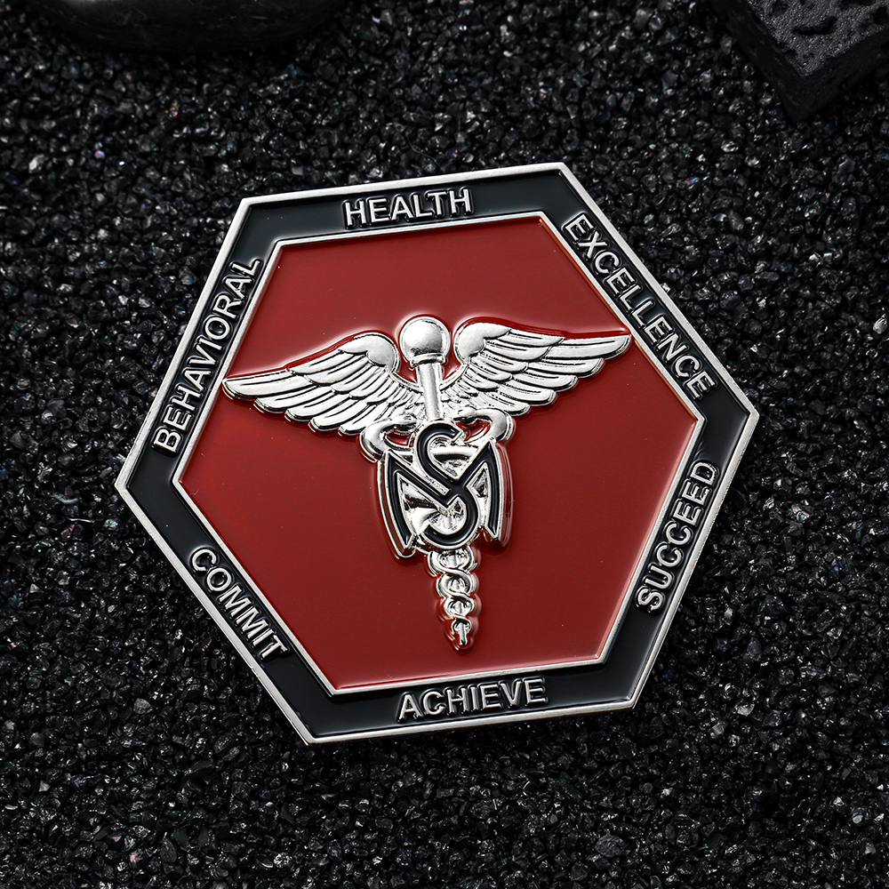 Personalized Hexagon Metal Challenge Coins