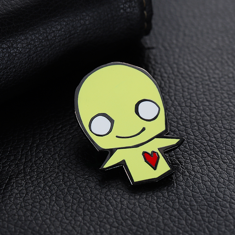 Metal Customized Black Pon And Zi Hard Enamel Pin