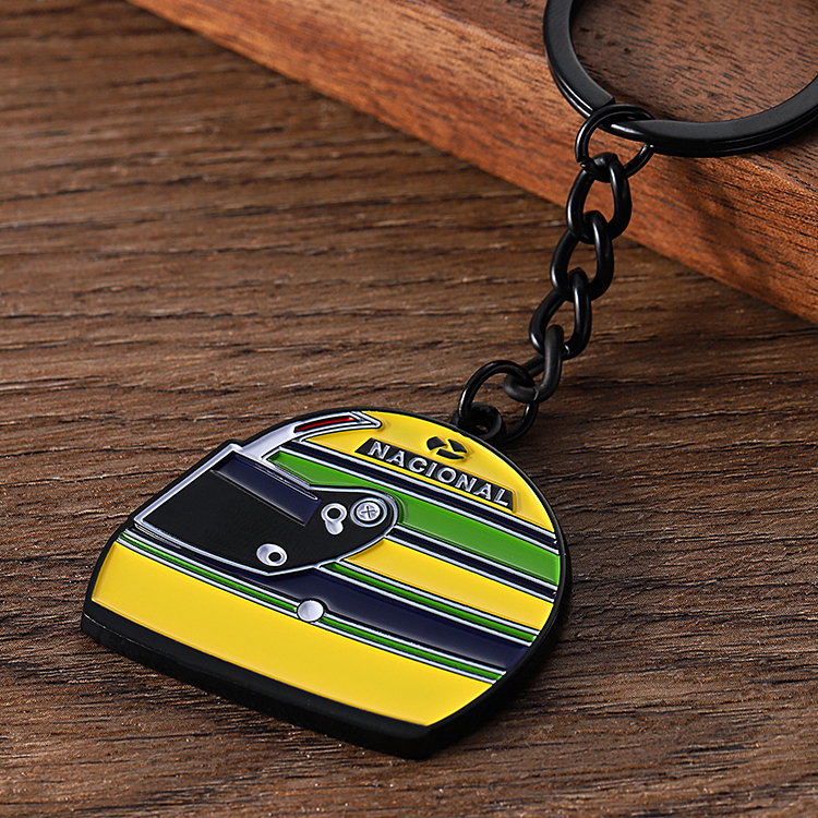 Soft Enamel Metal Alloy Helmet Keychain for Gift