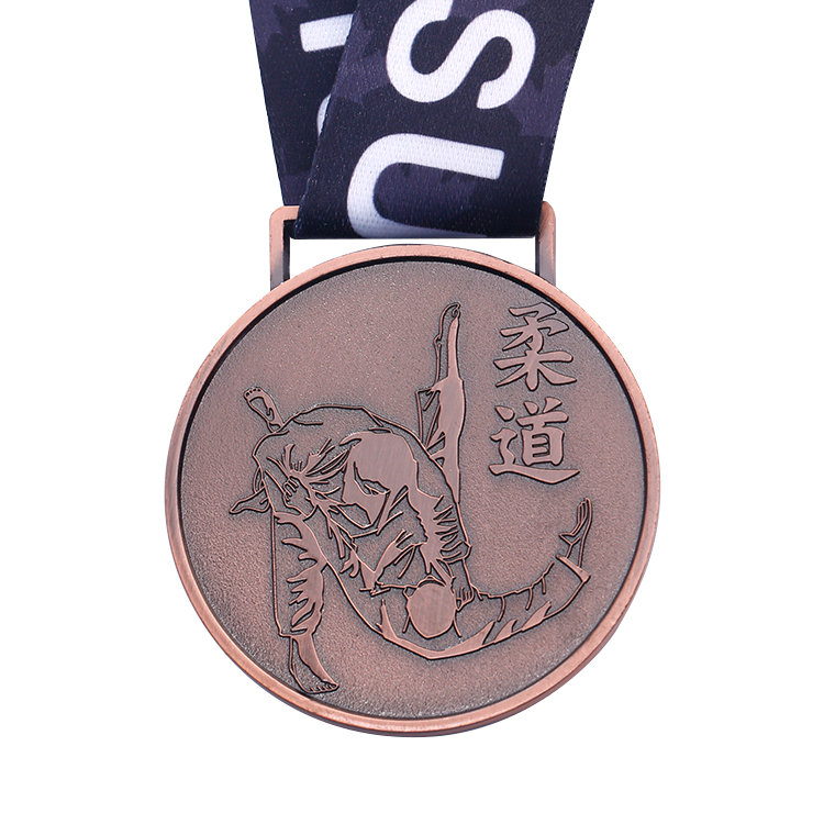 Customized Round Metal Copper Judo Medal with The Existing Mold