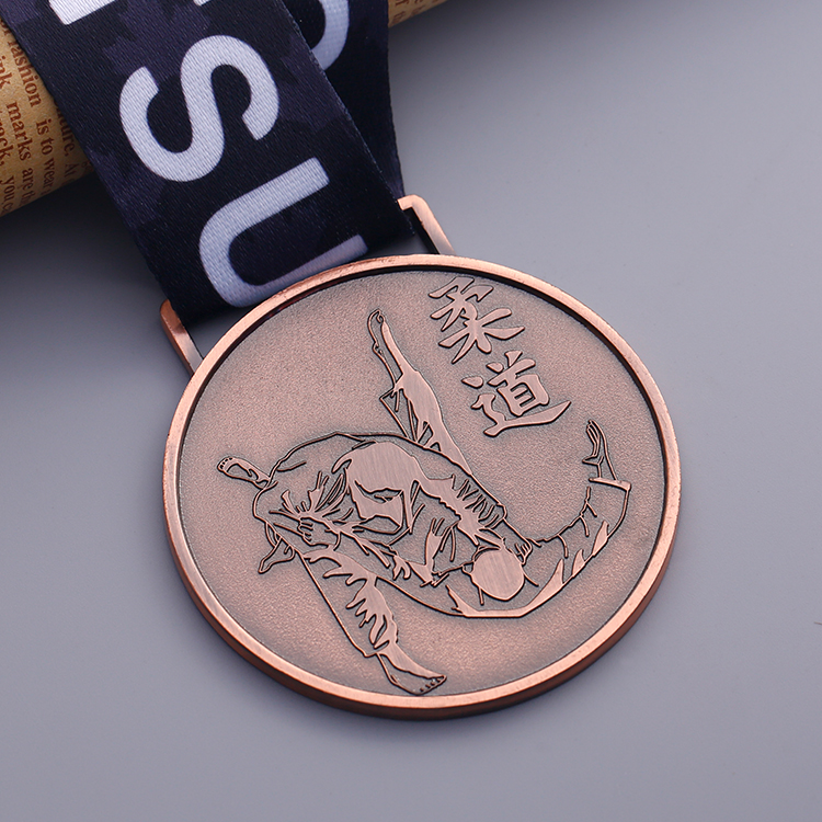 Customized Round Metal Copper Judo Medal with The Existing Mold