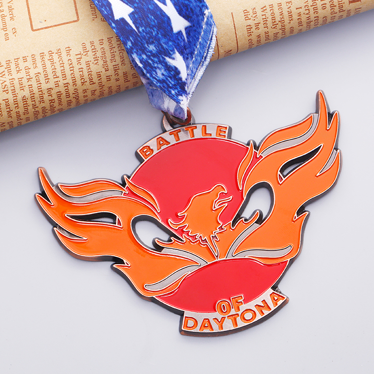 Unique Most Beautiful Copper Daytona Running Medal for Marathon