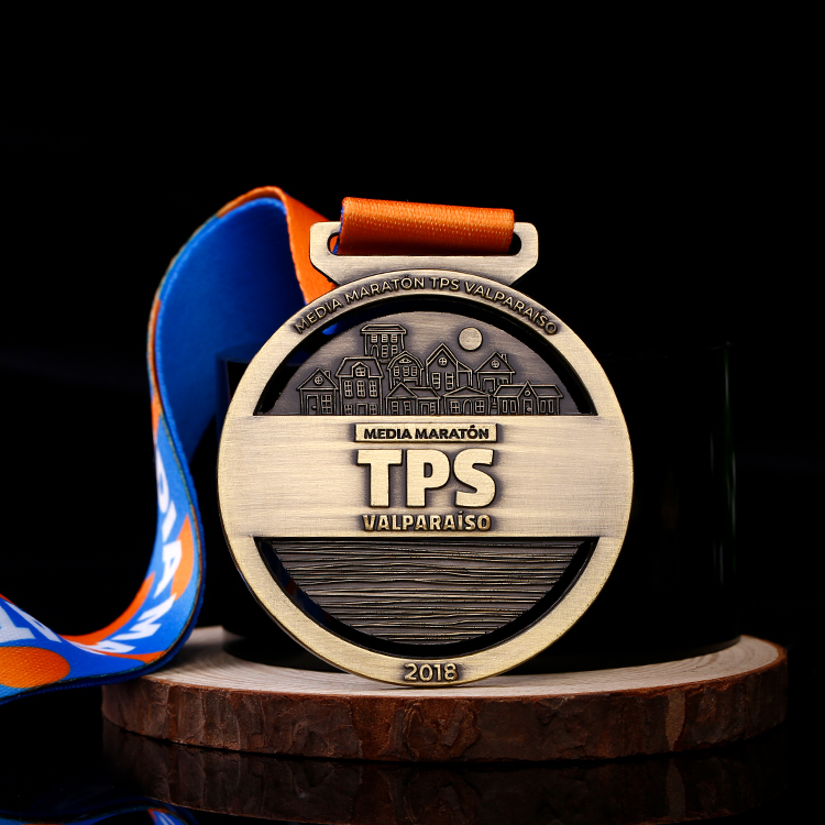 Custom Metal Bronze Media Maraton Medal for Sports